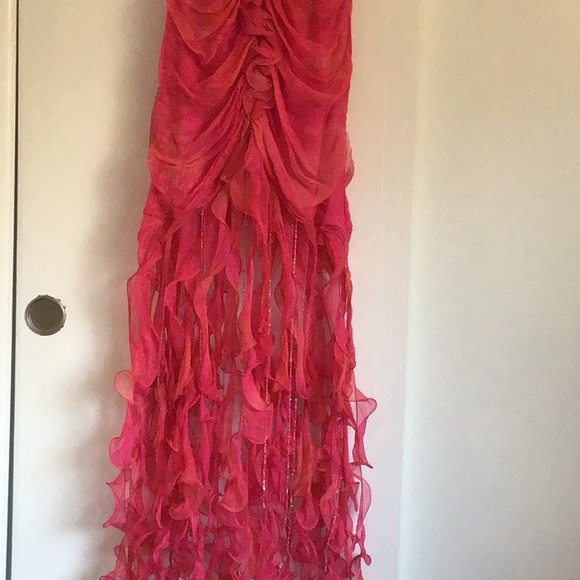 Halter top shades of pink head turning prom gown - Picture 3 of 3